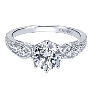 Gabriel 14 Karat Victorian Engagement Ring ER11723R4W44JJ