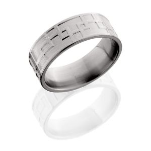Lashbrook 8F096 POLISH Titanium Wedding Ring or Band