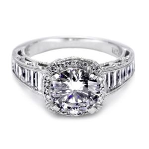 Tacori Crescent Platinum Engagement Ring HT2531RD12X