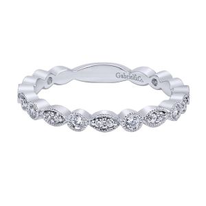 Gabriel Fashion 14 Karat Stackable Stackable Ladies' Ring LR5701W45JJ