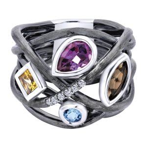 Gabriel Fashion Silver Byblos Ladies' Ring LR50605SVJMC