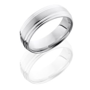 Lashbrook CC7FGG Satin-Polish Cobalt Chrome Wedding Ring or Band