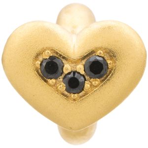 Endless Jewelry Black Triple Love Gold Plated Charm 51305-2