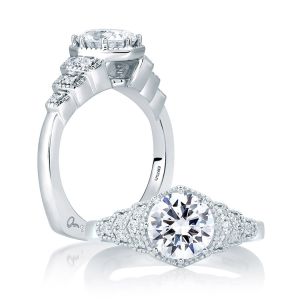 A.JAFFE 14 Karat Signature Engagement Ring MES642