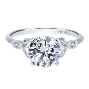 Gabriel 14 Karat Victorian Engagement Ring ER11747R4W44JJ