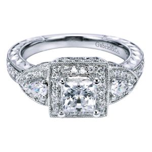 Gabriel 14 Karat Victorian Engagement Ring ER5754W44JJ