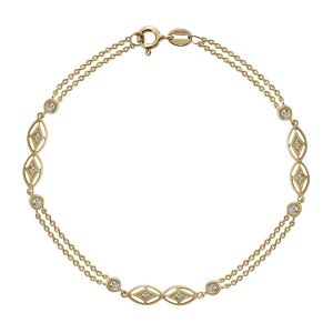 Gabriel Fashion 14 Karat Roaring 20's Diamond By The Yard Bracelet TB2398Y45JJ