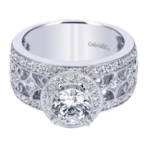Gabriel 14 Karat Victorian Engagement Ring ER4172W44JJ