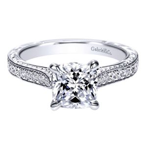 Gabriel 14 Karat Victorian Engagement Ring ER8869W44JJ