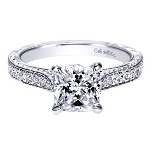 Gabriel 14 Karat Victorian Engagement Ring ER8869W44JJ