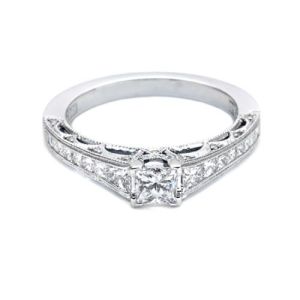 Tacori Platinum Crescent Engagement Ring HT2510PR512X