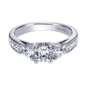 Gabriel 14 Karat Victorian Engagement Ring ER93881W44JJ