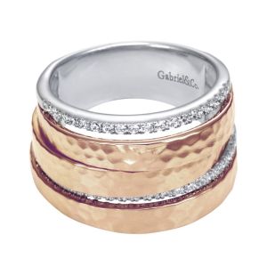 Gabriel Fashion 14 Karat Two-Tone Nature Ladies' Ring LR6178T45JJ