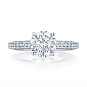 HT2553RD8 Platinum Tacori Classic Crescent Engagement Ring