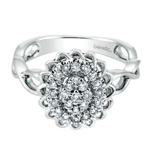 Gabriel Fashion 14 Karat Clustered Diamonds Ladies' Ring LR6210W45JJ
