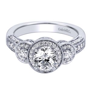 Gabriel 14 Karat Victorian Engagement Ring ER9270W44JJ