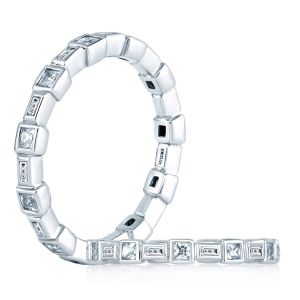 A.JAFFE Metropolitan Collection Platinum Diamond Wedding Ring WR0840 / 78