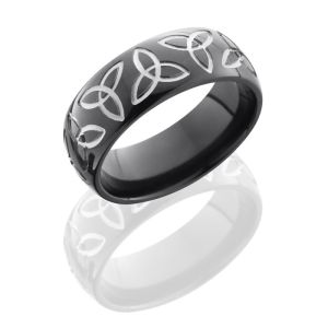 Lashbrook Z8D-TRINITY Polish Zirconium Wedding Ring or Band