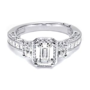 HT2535SM12X Tacori Crescent Platinum Engagement Ring