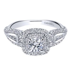 Gabriel 14 Karat Contemporary Engagement Ring ER911789R0W44JJ