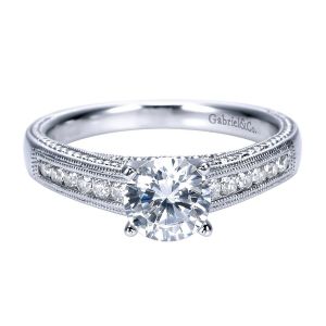 Gabriel 14 Karat Victorian Engagement Ring ER7996W44JJ