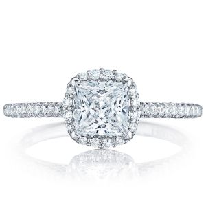 HT254715PR55 Platinum Tacori Petite Crescent Engagement Ring