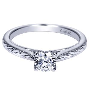 Gabriel 14 Karat Contemporary Engagement Ring ER8691W4JJJ