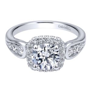 Gabriel 14 Karat Contemporary Engagement Ring ER10440W44JJ