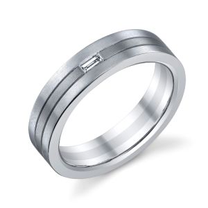 241102 Christian Bauer 18K - Pldm Diamond  Wedding Ring / Band