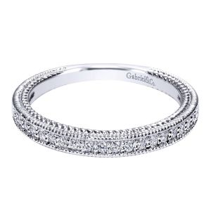 Gabriel 14 Karat Contemporary Wedding Band WB10113W44JJ