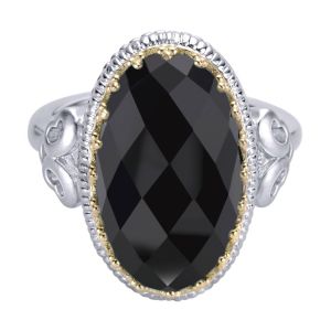 Gabriel Fashion Silver / 18 Karat Two-Tone Roman Ladies' Ring LR6109MYJXO