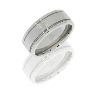 Lashbrook 8RSPCG STONE-POLISH Titanium Wedding Ring or Band