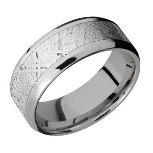 Lashbrook 8B15(NS)/METEORITE Titanium Wedding Ring or Band
