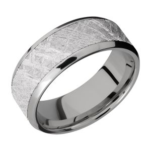 Lashbrook 8B16(NS)/METEORITE Titanium Wedding Ring or Band