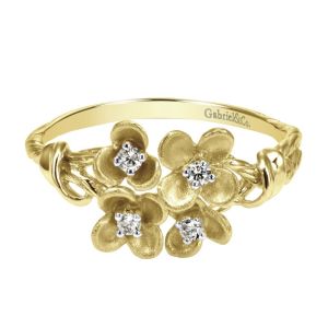 Gabriel Fashion 14 Karat Floral Ladies' Ring LR50555Y45JJ