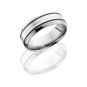 Lashbrook 8B21A-SS Satin-Polish Titanium Wedding Ring or Band