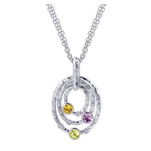 Gabriel Fashion Silver Byblos Necklace NK2954SV5MC
