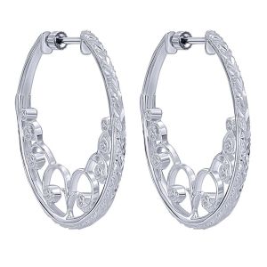Gabriel Fashion Silver Hoops Hoop Earrings EG12021SVJWS