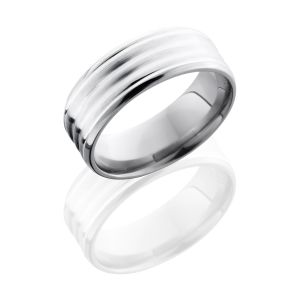 Lashbrook 8BDDD16-SS Satin-Polish Titanium Wedding Ring or Band