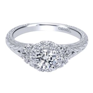 Gabriel 14 Karat Contemporary Engagement Ring ER910218W44JJ