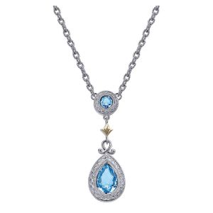 Gabriel Fashion Silver / 18 Karat Two-Tone Mediterranean Necklace NK2742MYJLB