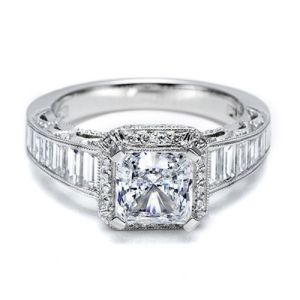 Tacori Crescent Platinum Engagement Ring HT2531PR12