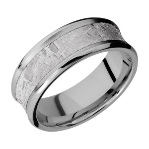 Lashbrook 8CB15/METEORITE Titanium Wedding Ring or Band