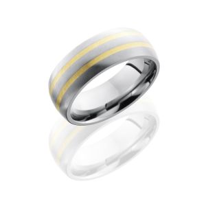 Lashbrook 8D21-14KY Angle Satin Titanium Wedding Ring or Band