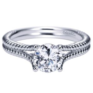 Gabriel 14 Karat Contemporary Engagement Ring ER8692W4JJJ