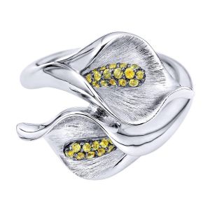 Gabriel Fashion Silver Floral Ladies' Ring LR6894SVJYS