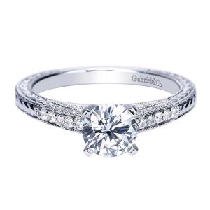 Gabriel 14 Karat Victorian Engagement Ring ER7993W44JJ