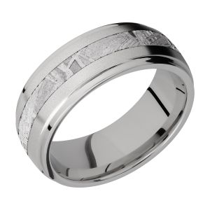 Lashbrook 8DGE13/METEORITE Titanium Wedding Ring or Band