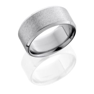 Lashbrook 10B ANGLE-STONE POLISH Titanium Wedding Ring or Band