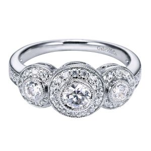 Gabriel 14 Karat Victorian Engagement Ring ER95413W44JJ